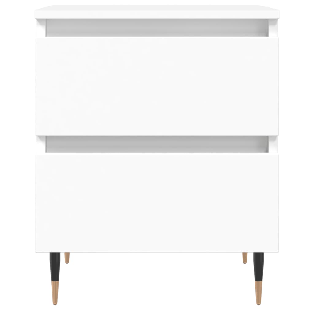 Nattbord 2 stk hvit 40x35x50 cm konstruert tre
