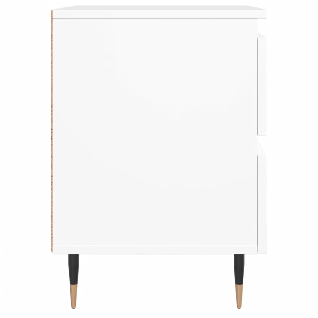 Nattbord 2 stk hvit 40x35x50 cm konstruert tre