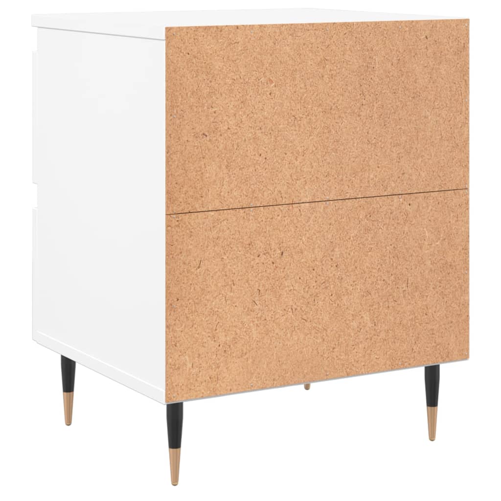 Nattbord 2 stk hvit 40x35x50 cm konstruert tre