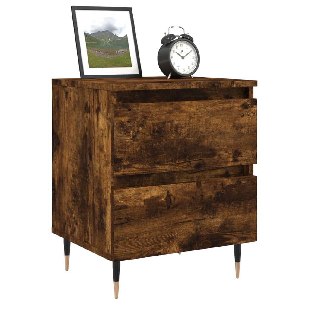 Nattbord røkt eik 40x35x50 cm konstruert tre