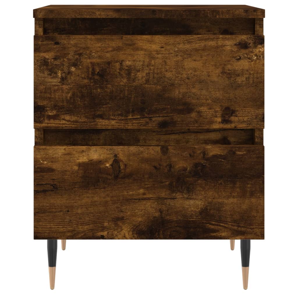 Nattbord 2 stk røkt eik 40x35x50 cm konstruert tre
