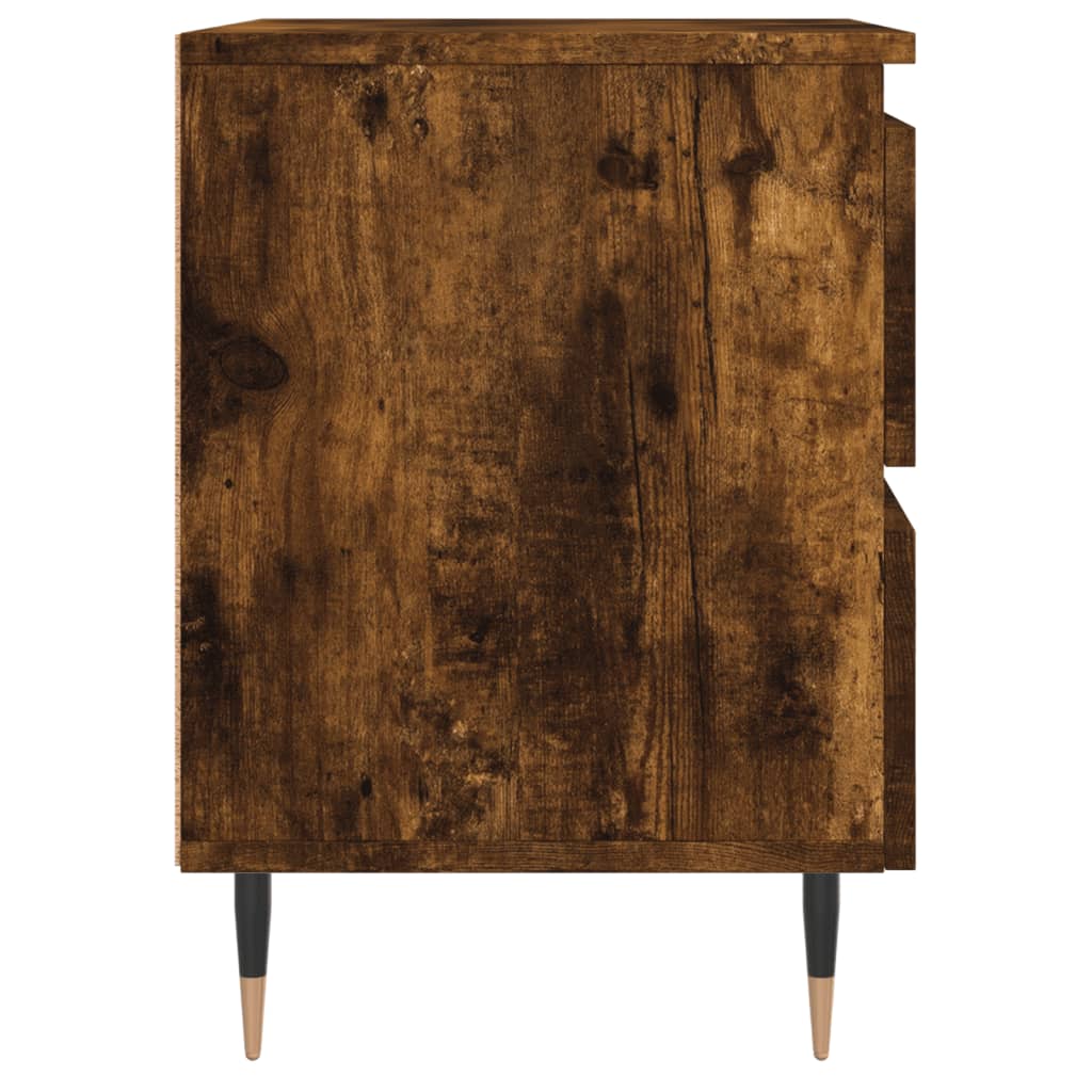 Nattbord 2 stk røkt eik 40x35x50 cm konstruert tre