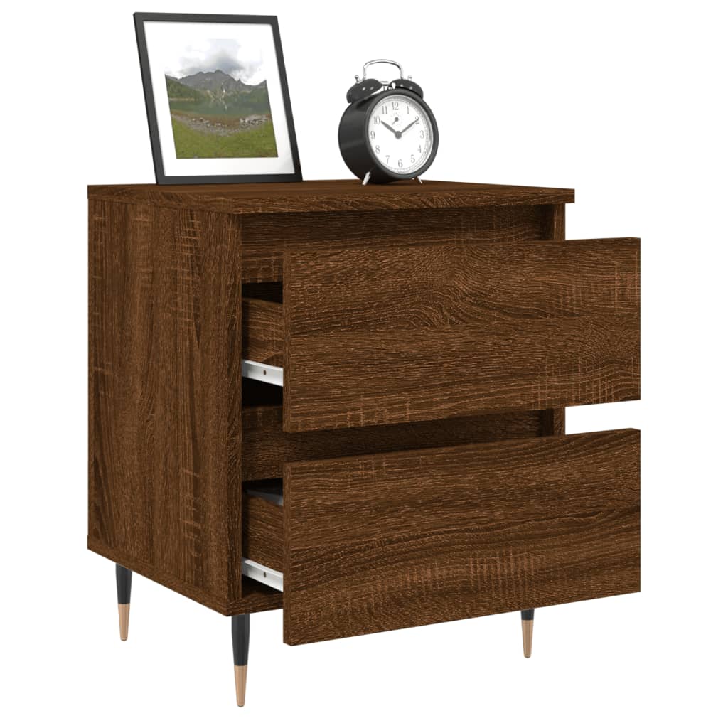 Nattbord brun eik 40x35x50 cm konstruert tre