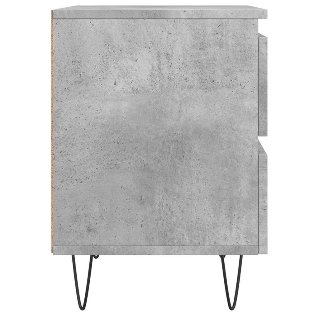 Nattbord 2 stk betonggrå 40x35x50 cm konstruert tre