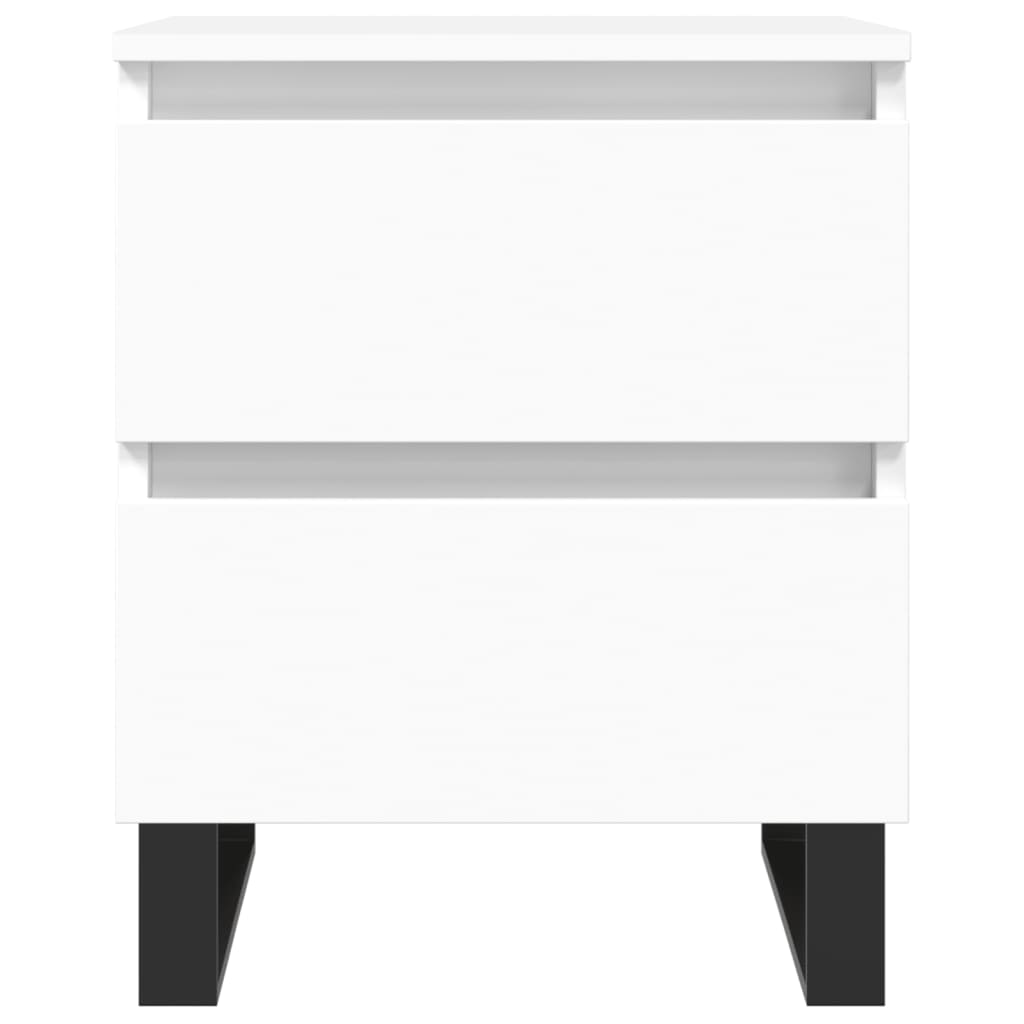 Nattbord 2 stk hvit 40x35x50 cm konstruert tre