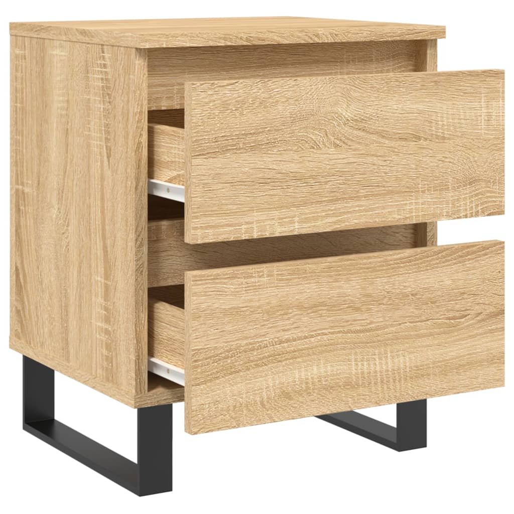 Nattbord 2 stk sonoma eik 40x35x50 cm konstruert tre