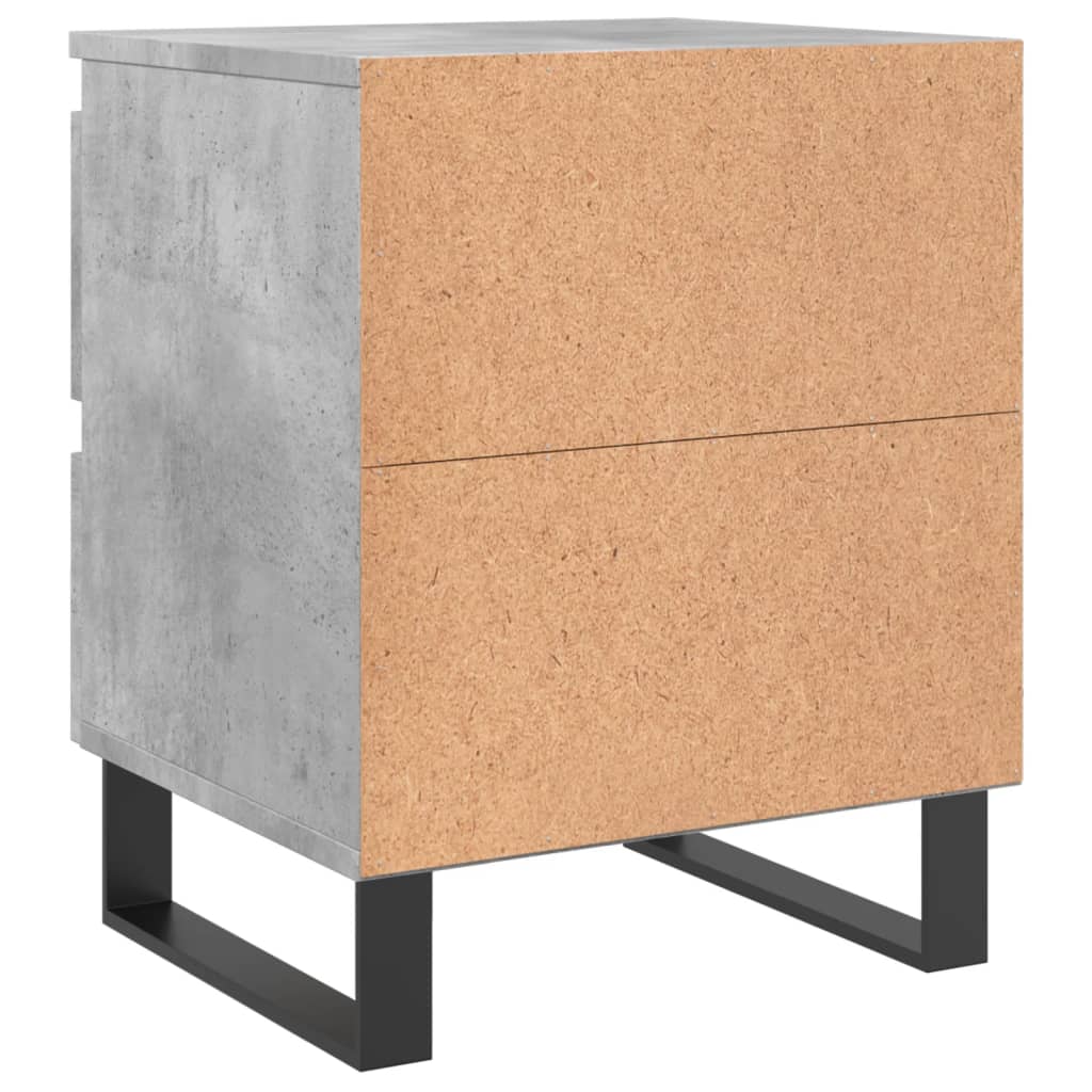 Nattbord 2 stk betonggrå 40x35x50 cm konstruert tre