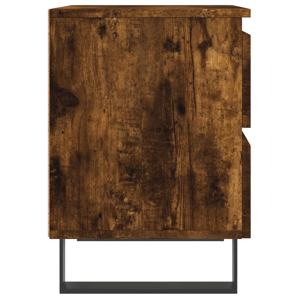 Nattbord 2 stk røkt eik 40x35x50 cm konstruert tre