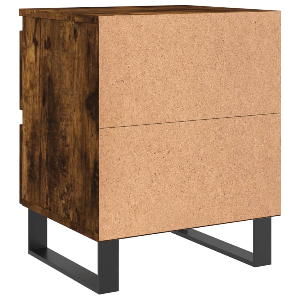 Nattbord 2 stk røkt eik 40x35x50 cm konstruert tre