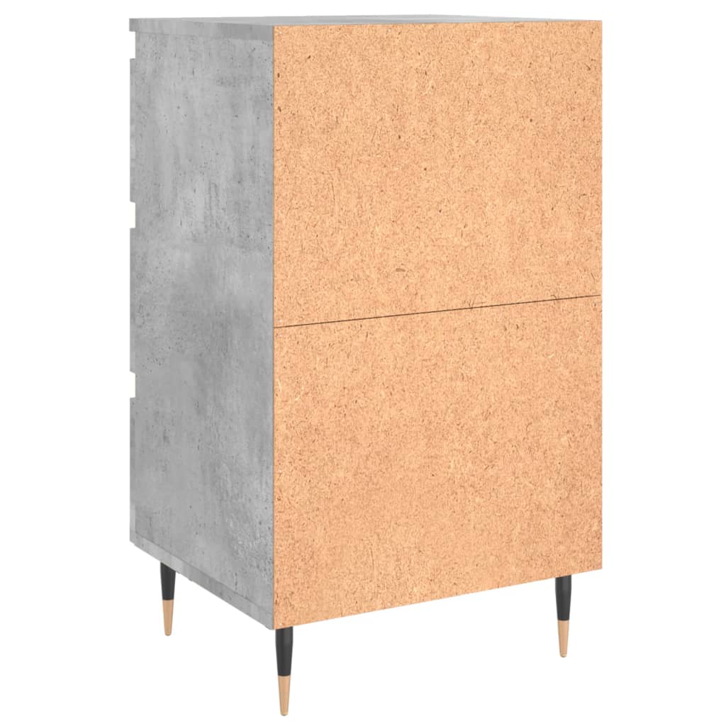 Nattbord 2 stk betonggrå 40x35x69 cm konstruert tre