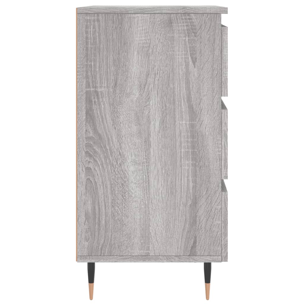 Nattbord 2 stk grå sonoma 40x35x69 cm konstruert tre