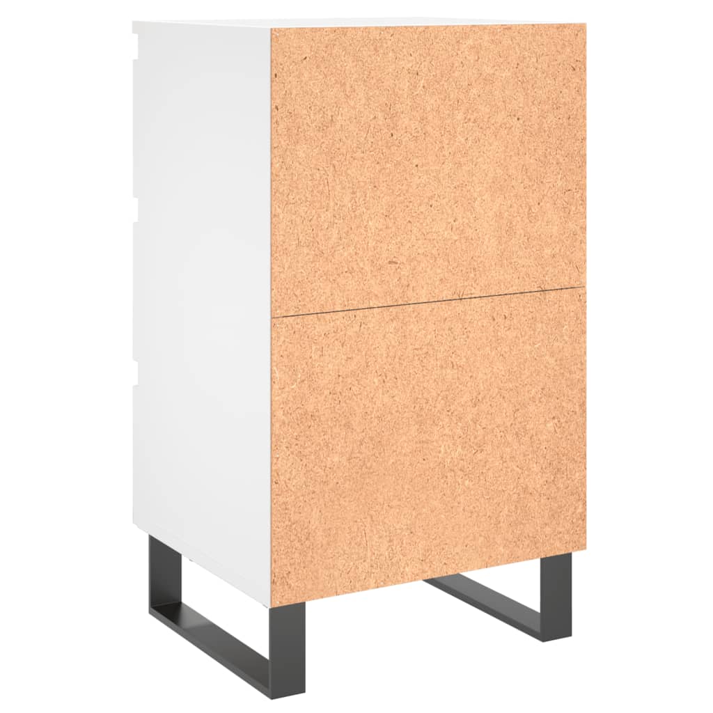 Nattbord 2 stk hvit 40x35x69 cm konstruert tre