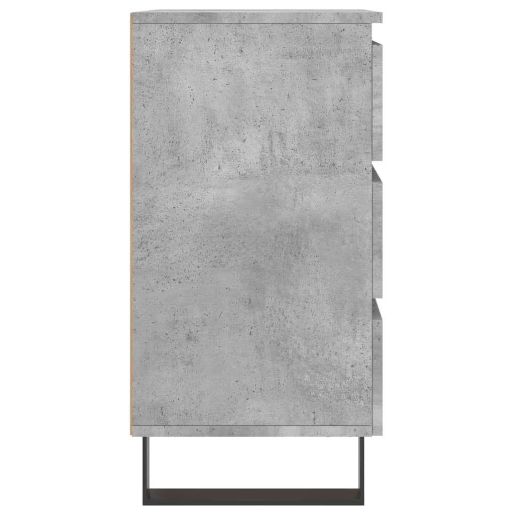 Nattbord 2 stk betonggrå 40x35x69 cm konstruert tre