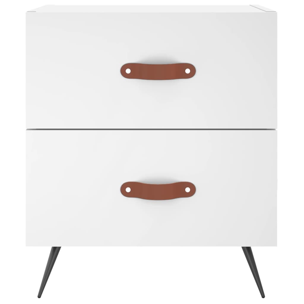 Nattbord hvit 40x35x47,5 cm konstruert tre