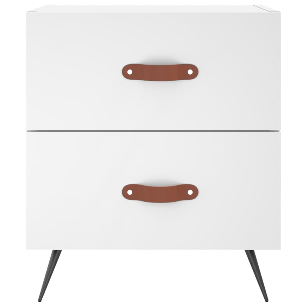 Nattbord 2 stk hvit 40x35x47,5 cm konstruert tre