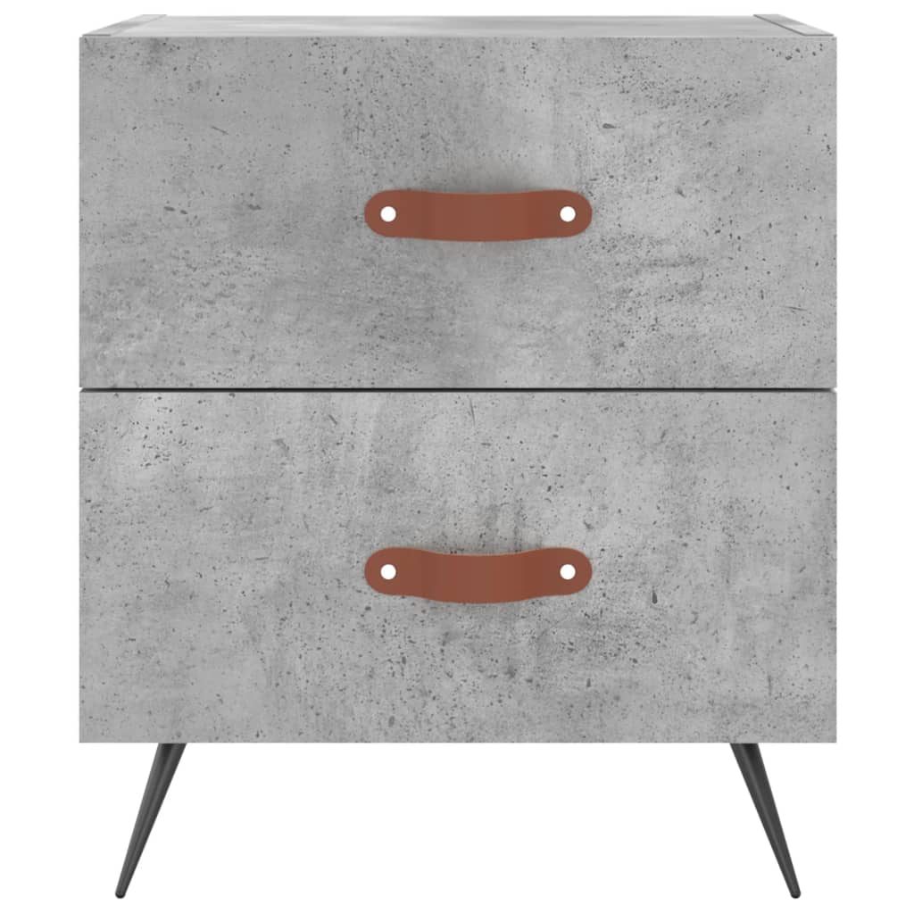 Nattbord 2 stk betonggrå 40x35x47,5 cm konstruert tre