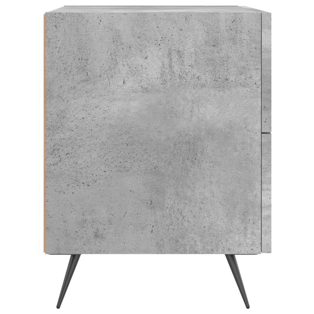 Nattbord 2 stk betonggrå 40x35x47,5 cm konstruert tre