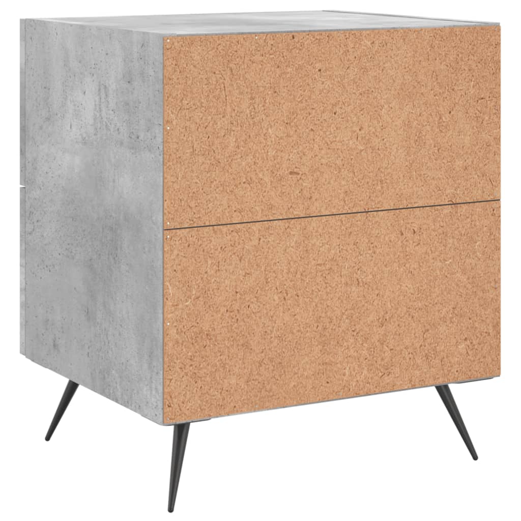 Nattbord 2 stk betonggrå 40x35x47,5 cm konstruert tre