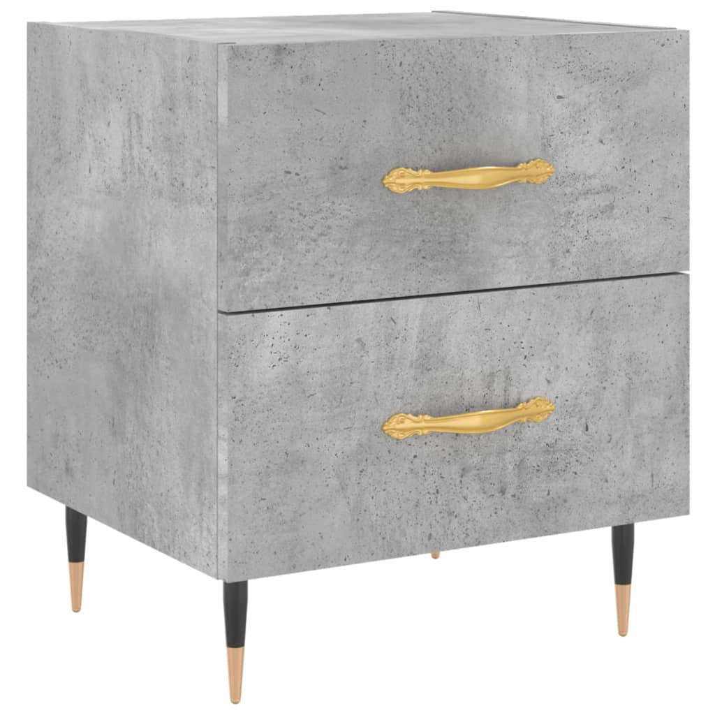Nattbord 2 stk betonggrå 40x35x47,5 cm konstruert tre