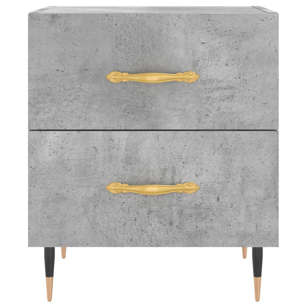Nattbord 2 stk betonggrå 40x35x47,5 cm konstruert tre