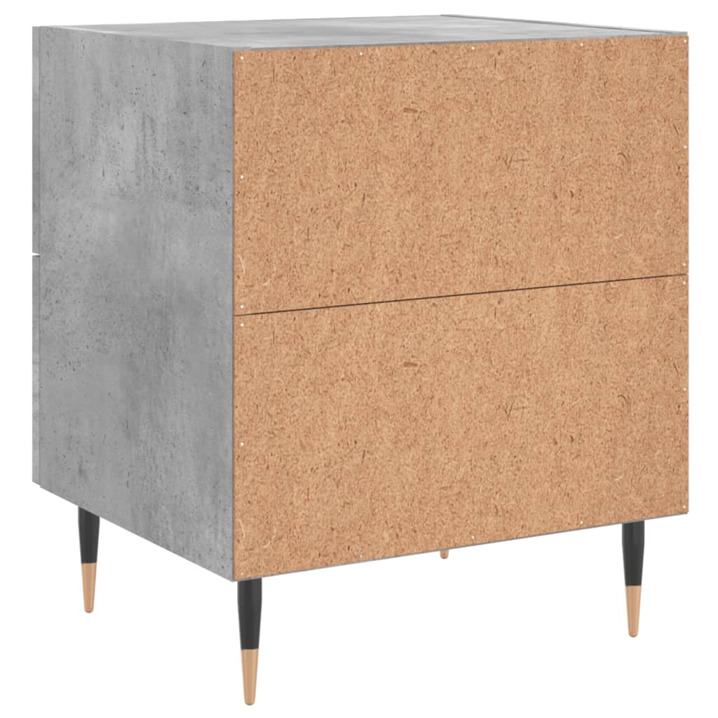 Nattbord 2 stk betonggrå 40x35x47,5 cm konstruert tre