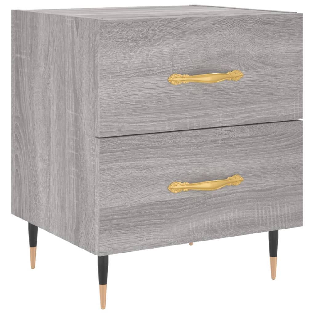 Nattbord 2 stk grå sonoma 40x35x47,5 cm konstruert tre