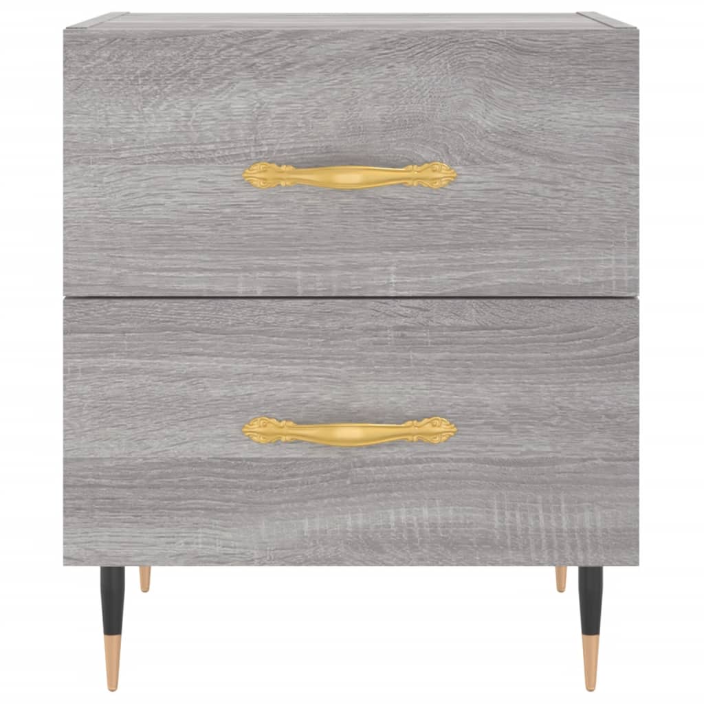 Nattbord 2 stk grå sonoma 40x35x47,5 cm konstruert tre