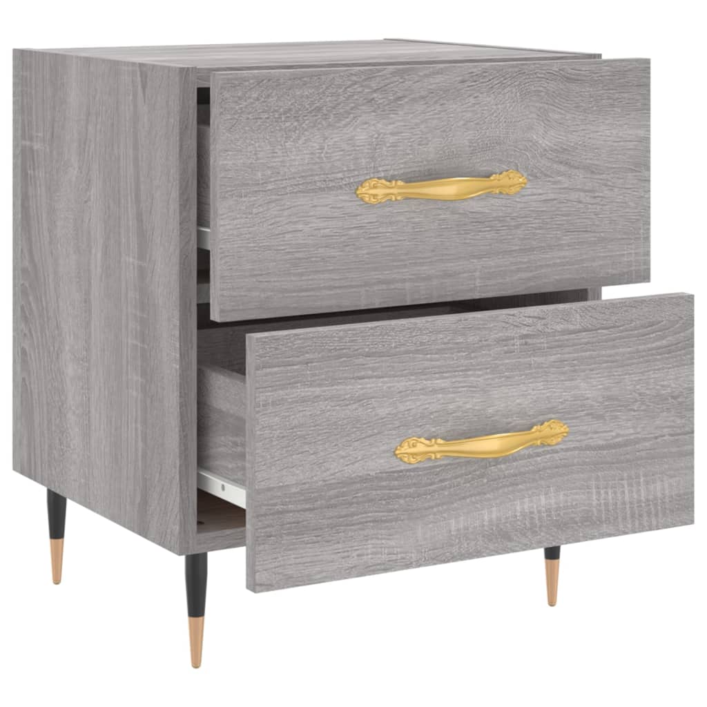 Nattbord 2 stk grå sonoma 40x35x47,5 cm konstruert tre