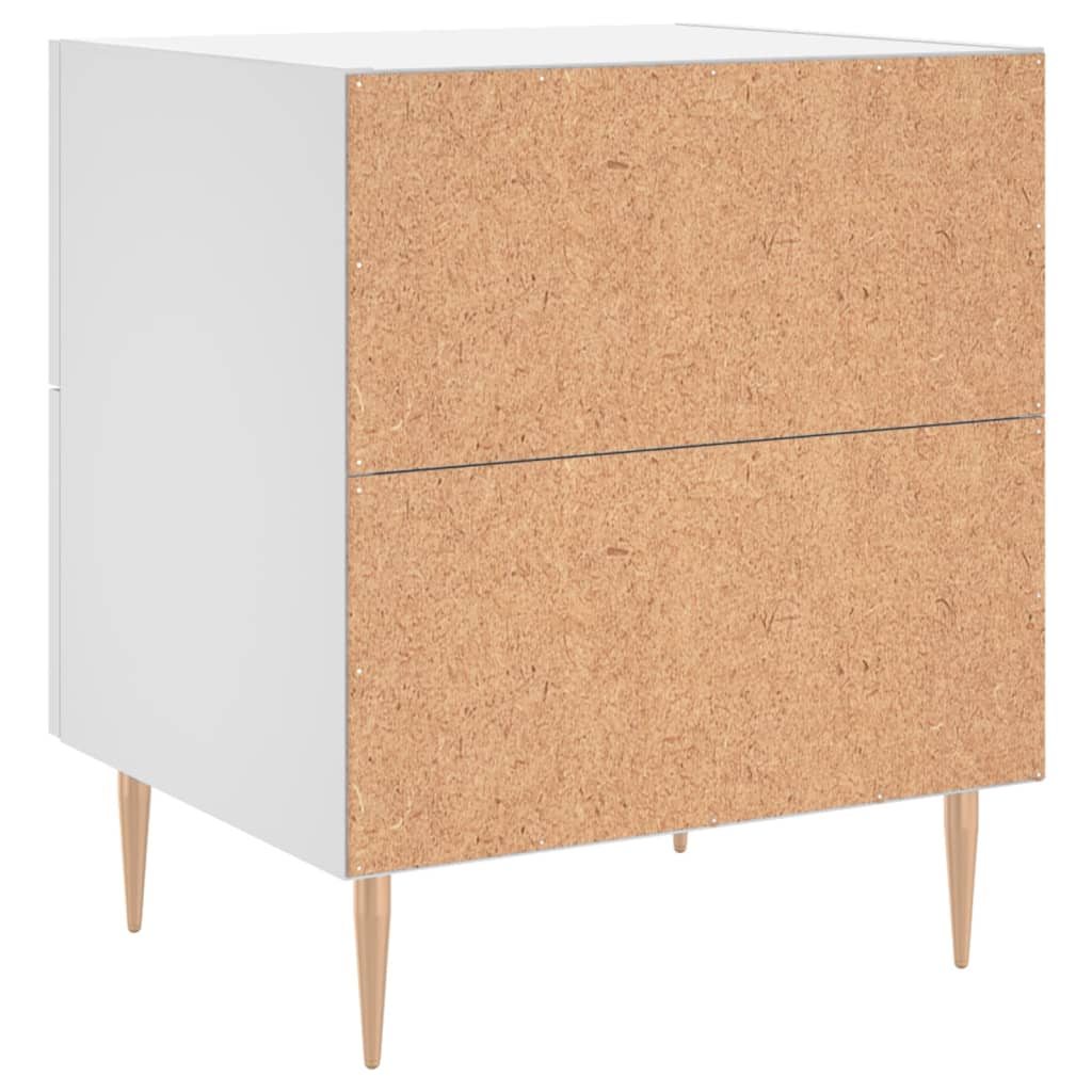Nattbord hvit 40x35x47,5 cm konstruert tre