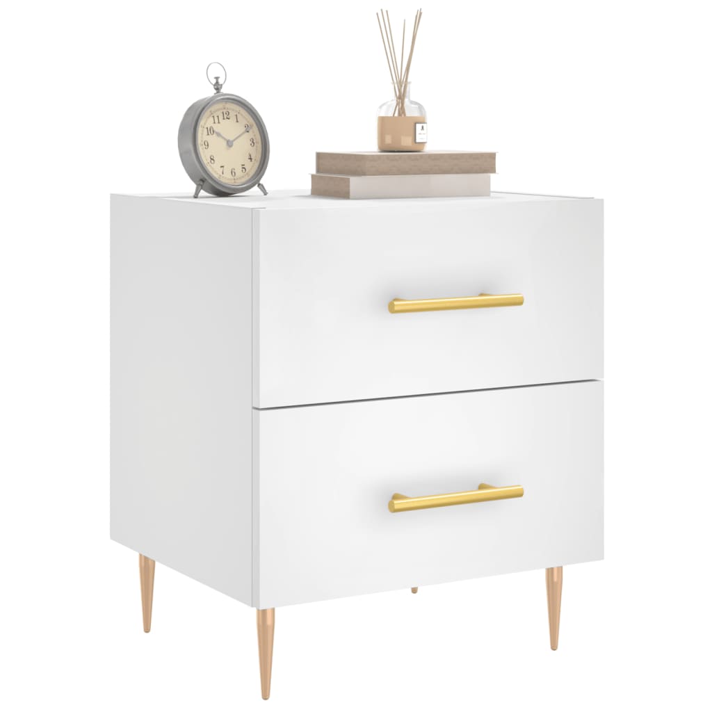 Nattbord 2 stk hvit 40x35x47,5 cm konstruert tre