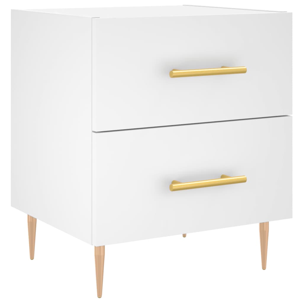 Nattbord 2 stk hvit 40x35x47,5 cm konstruert tre