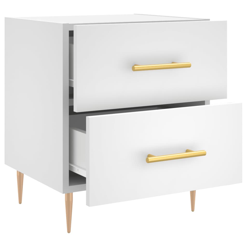 Nattbord 2 stk hvit 40x35x47,5 cm konstruert tre
