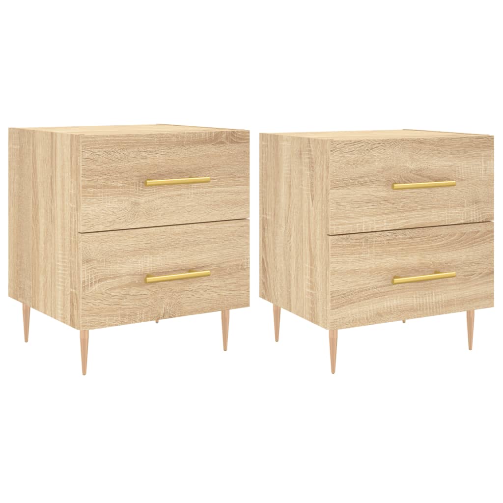 Nattbord 2 stk sonoma eik 40x35x47,5 cm konstruert tre