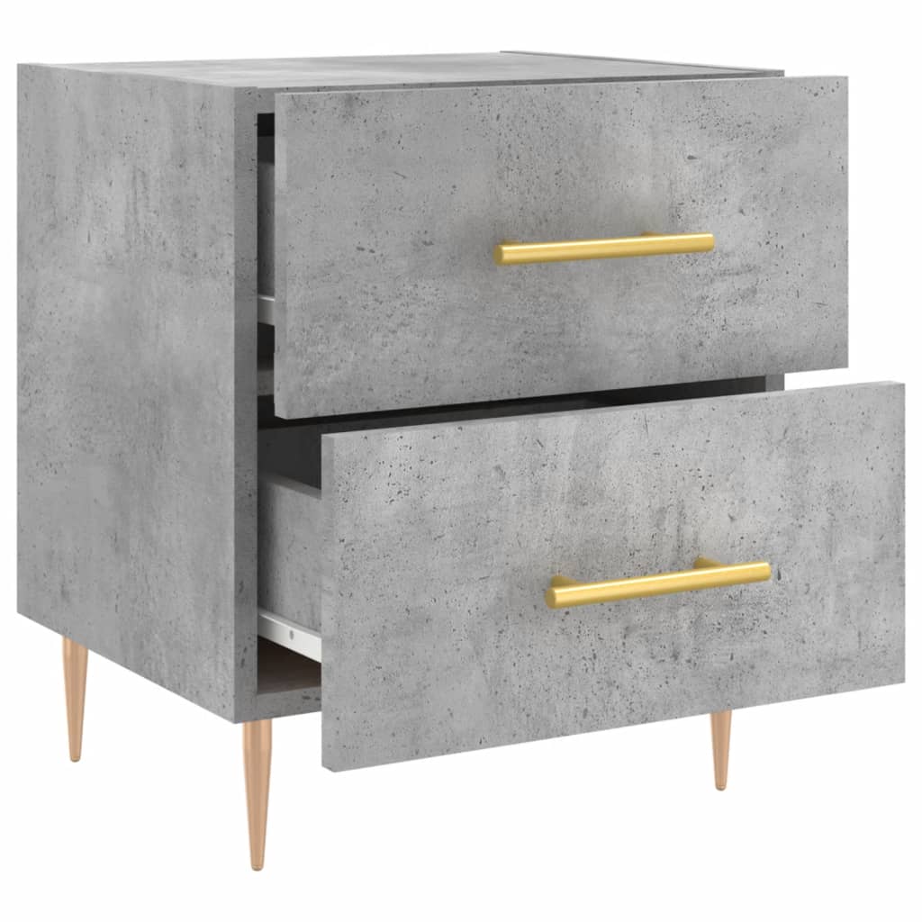 Nattbord 2 stk betonggrå 40x35x47,5 cm konstruert tre