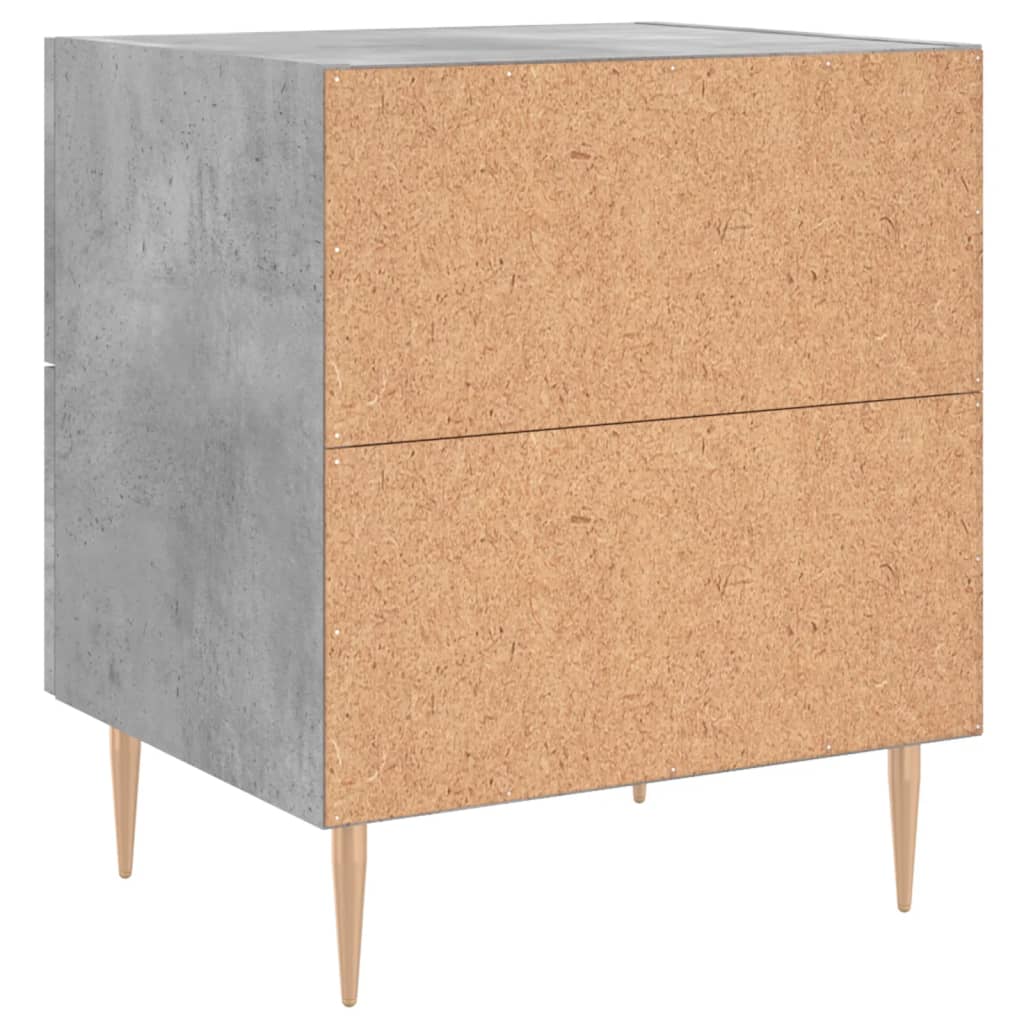 Nattbord 2 stk betonggrå 40x35x47,5 cm konstruert tre