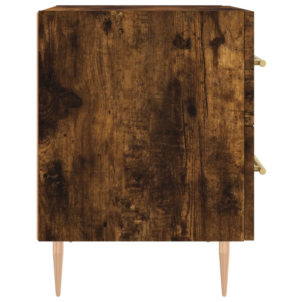 Nattbord 2 stk røkt eik 40x35x47,5 cm konstruert tre