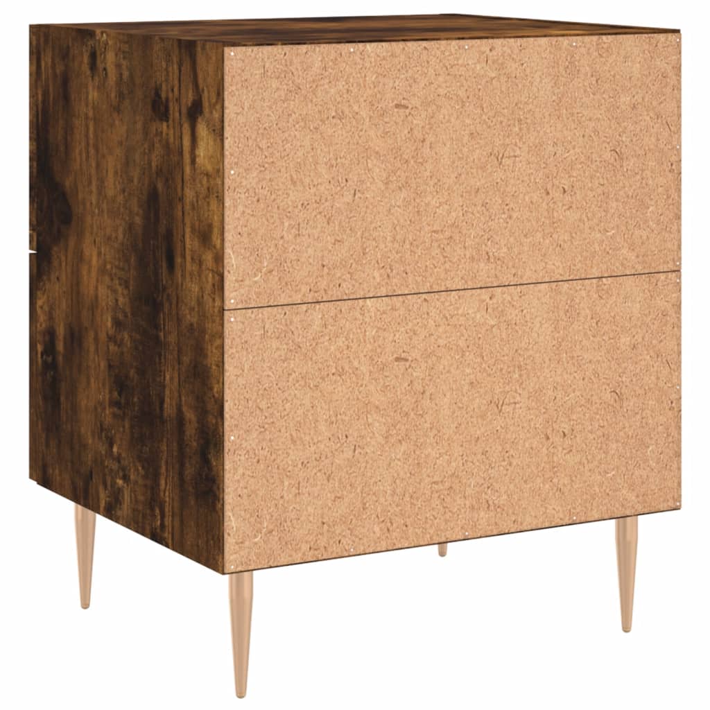 Nattbord 2 stk røkt eik 40x35x47,5 cm konstruert tre