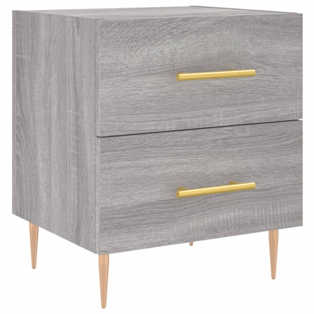 Nattbord 2 stk grå sonoma 40x35x47,5 cm konstruert tre