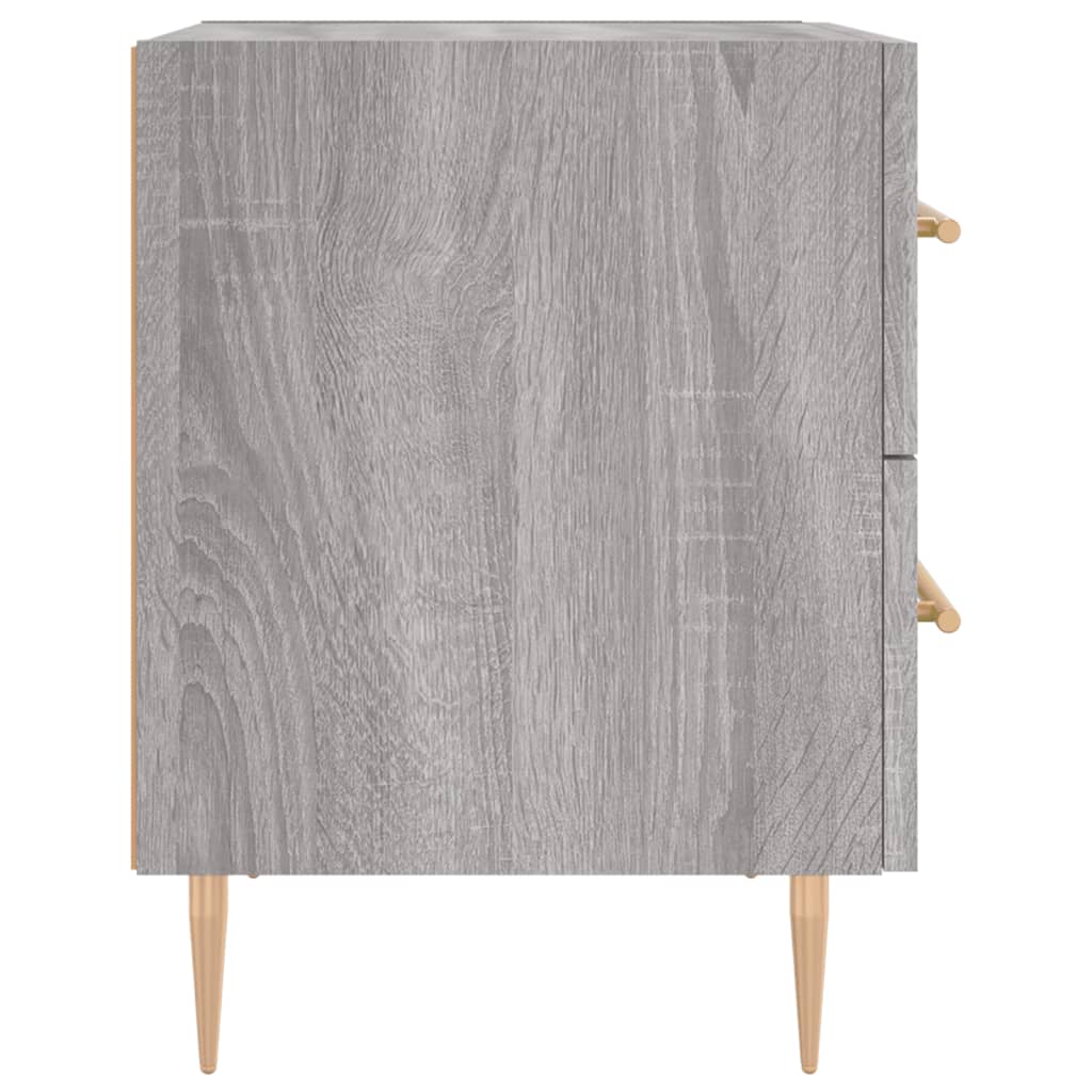 Nattbord 2 stk grå sonoma 40x35x47,5 cm konstruert tre