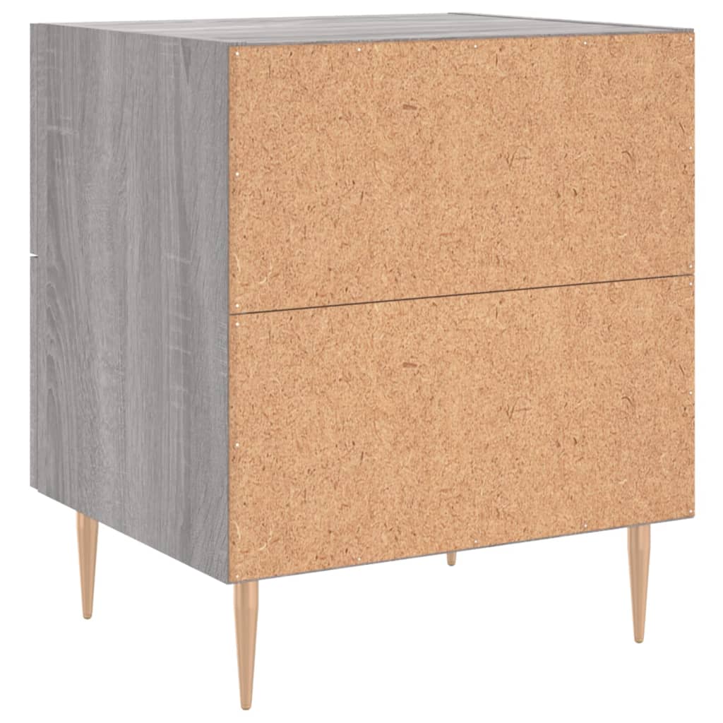 Nattbord 2 stk grå sonoma 40x35x47,5 cm konstruert tre
