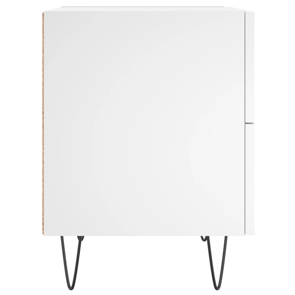 Nattbord 2 stk hvit 40x35x47,5 cm konstruert tre