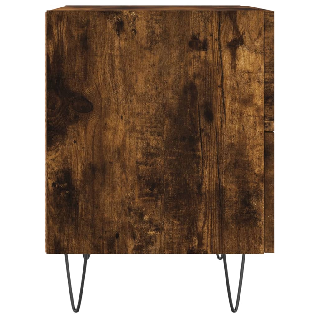 Nattbord 2 stk røkt eik 40x35x47,5 cm konstruert tre