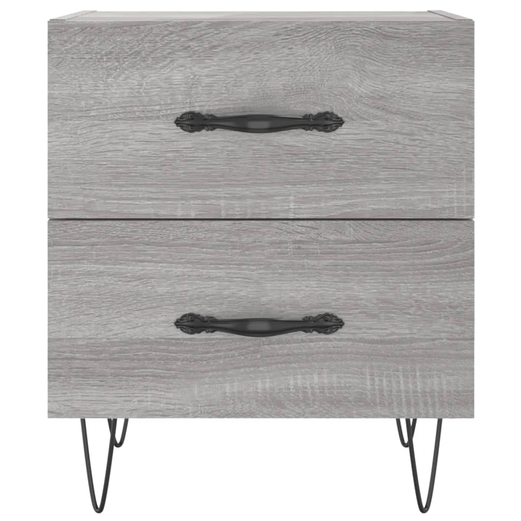 Nattbord 2 stk grå sonoma 40x35x47,5 cm konstruert tre