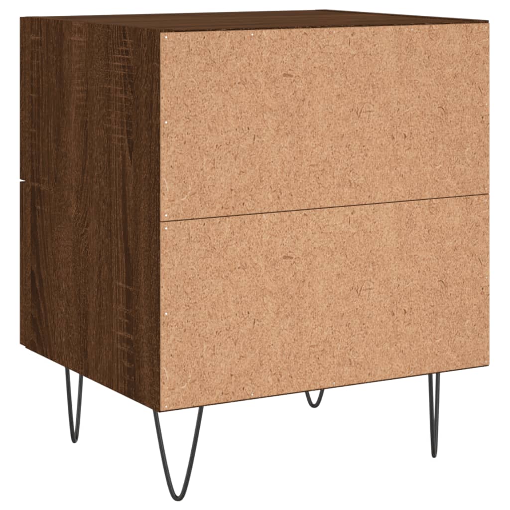 Nattbord brun eik 40x35x47,5 cm konstruert tre