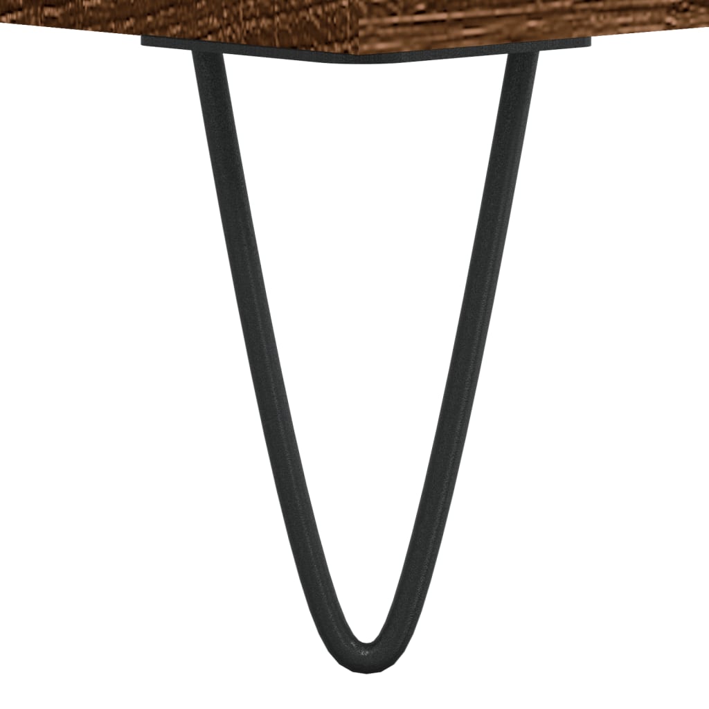 Nattbord 2 stk brun eik 40x35x47,5 cm konstruert tre