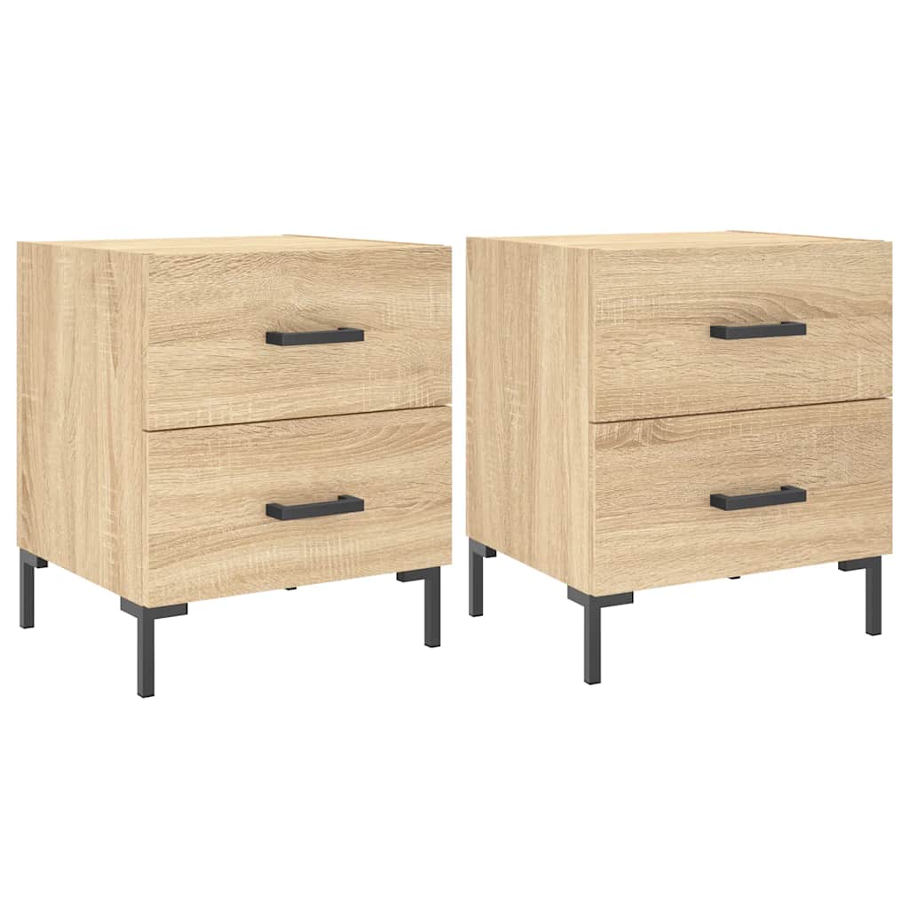Nattbord 2 stk sonoma eik 40x35x47,5 cm konstruert tre