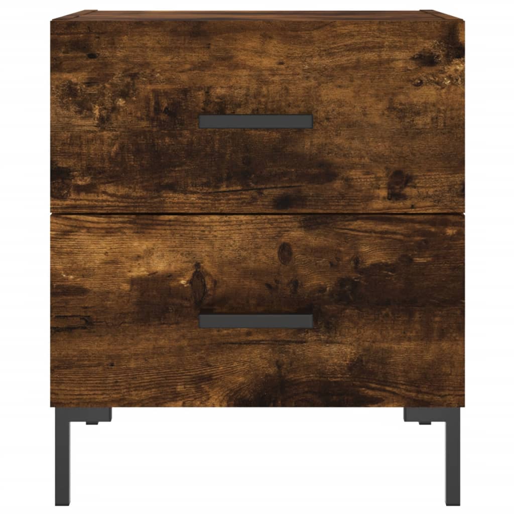 Nattbord 2 stk røkt eik 40x35x47,5 cm konstruert tre