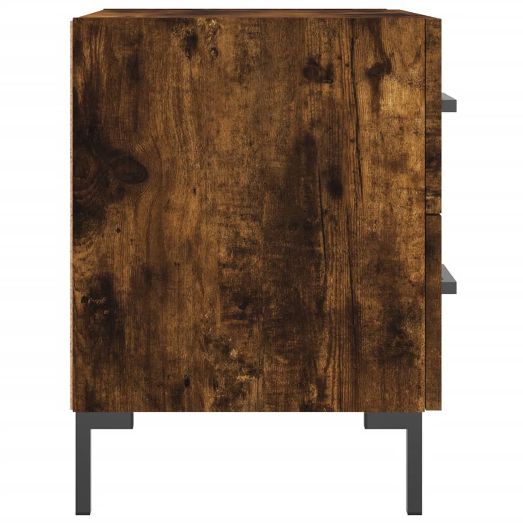 Nattbord 2 stk røkt eik 40x35x47,5 cm konstruert tre