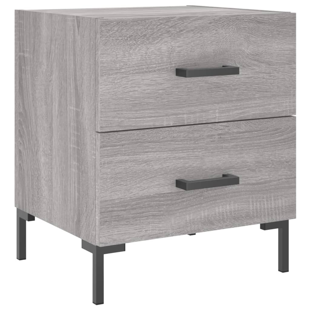 Nattbord 2 stk grå sonoma 40x35x47,5 cm konstruert tre