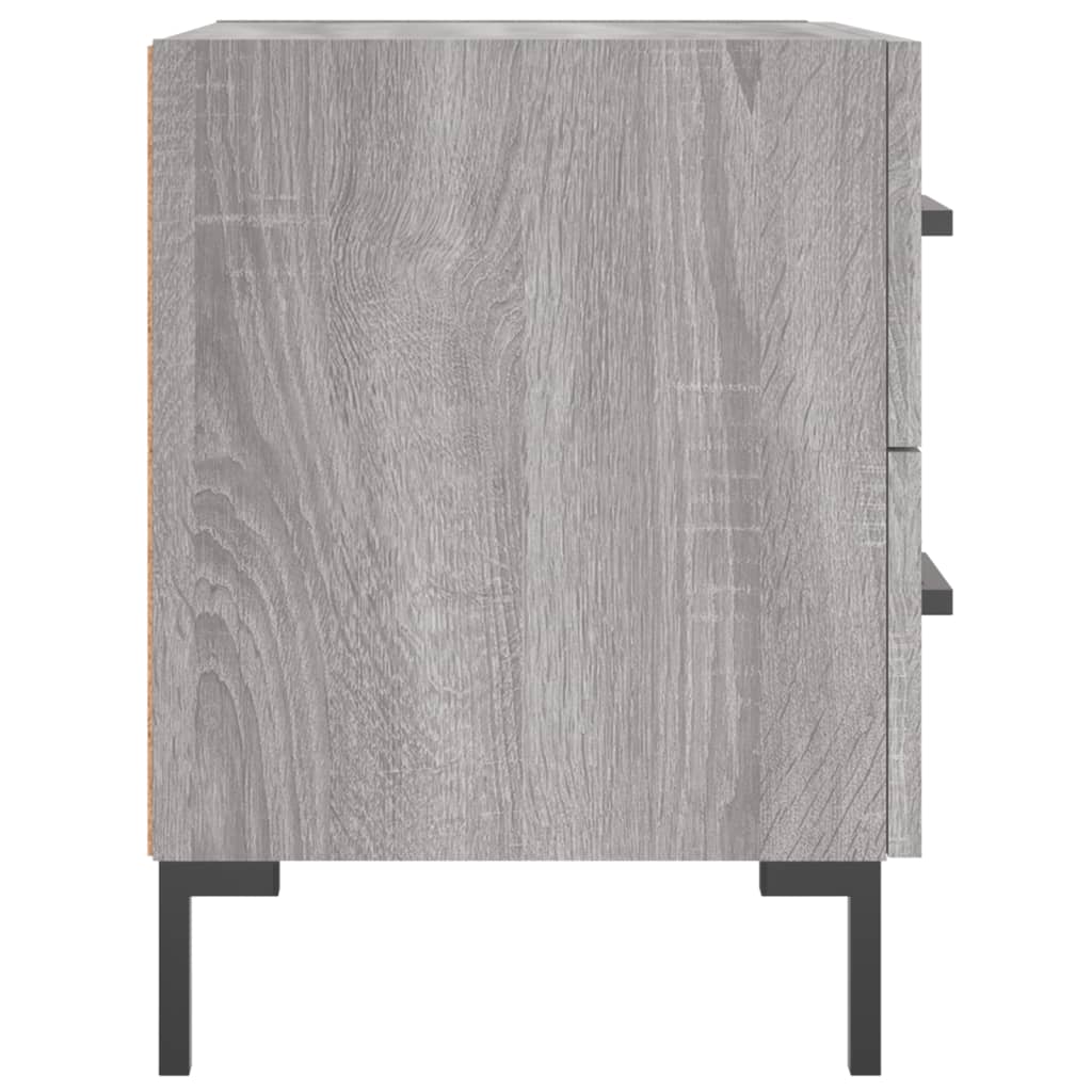Nattbord 2 stk grå sonoma 40x35x47,5 cm konstruert tre
